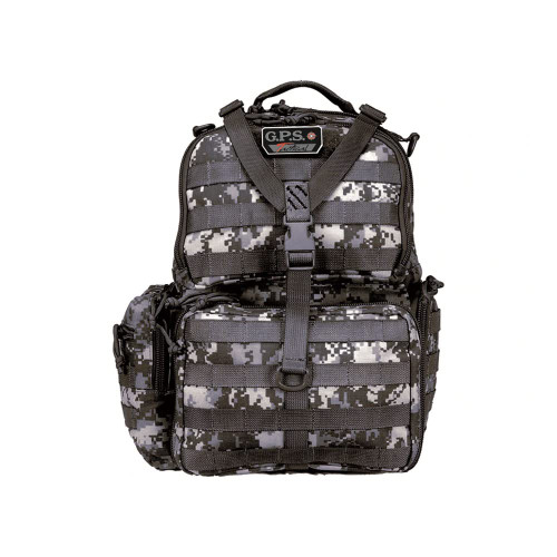GPS Bags T1612BPD Tactical Range Backpack Fall Digital 1000D Polyester with Removable Pistol Storage Visual ID Storage System  Lockable Zippers Holds 3 Handguns Ammo  Accessories