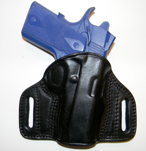 Tagua Gunleather Open Top Belt Holster fits 1911 3-Inch, Right Hand, Black