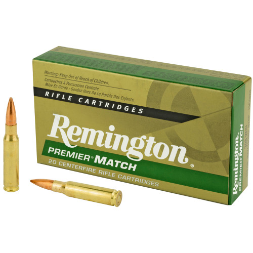 Remington Ammunition 21486 Premier Match 308 Win 175 gr Sierra MatchKing BTHP SMBTHP 20 Per Box 10 Cs