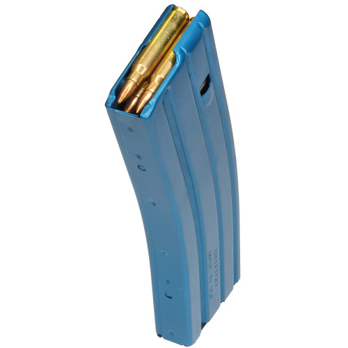 DuraMag 3023005175CPD Speed Replacement Magazine Blue Aluminum with Black Follower Detachable 30rd 223 Rem 300 Blackout 5.56x45mm NATO for AR15