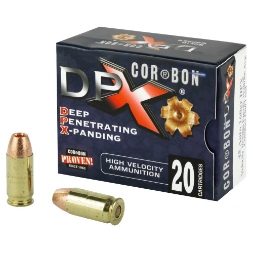 CorBon Deep Penetrating X Bullet 45ACP 160 Grain Barnes X +P 20 Round Box DPX45160