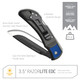 Outdoor Edge RLU40C RazorLite  3.50 Folding Drop Point Tanto Plain 420J2 SS Blade BlackBlue Polymer Handle