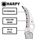 Spyderco C08S Harpy  2.75 Folding Hawkbill Serrated VG10 SS Blade Stainless Steel Handle Includes Pocket Clip