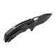 S.O.G SOG12270457 Kiku XR LTE 3.02 Folding Tanto Plain Cryo CTS XHP Blade Deep Textured Black Linen Micarta Handle Includes Belt Clip