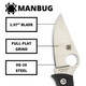 Spyderco MBKP Manbug  1.95 Folding Plain Stonewashed VG10 SS Blade Black FRN Handle