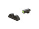 AmeriGlo GL352 Protector Sight Set for Glock  Black  Green Tritium with Lumigreen Outline Front Sight Black Rear Sight