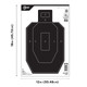 Allen Company EZ Aim Paper Shooting Targets, IPSC Silhouette, Peel Away Target Pad, 12" W x 18" H, 50-Pack, Black/White