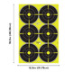 EZAim 15355 Splash Reactive Target Bullseye Paper Hanging 12.50 W X 18.25 H BlackYellow 8 Per Pkg