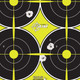 EZAim 15355 Splash Reactive Target Bullseye Paper Hanging 12.50 W X 18.25 H BlackYellow 8 Per Pkg