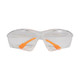 Allen Company Factor Shooting and Safety Glasses, Clear Frame with Orange Tips, Clear Lens