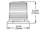 Whelen L21HAP Super-LED Beacon, SAE Class 1, High Dome, Permanent (Amber)