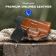 DeSantis Gunhide 019TA8JZ0 Mini Scabbard  OWB Tan Leather Belt Slide Fits Sig P365 Right Hand