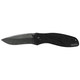 Kershaw Blur Blackwash (1670BW); 3.4 BlackWashed 14C28N Steel Blade and Black Anodized Aluminum Handle with Black Textured Trac-Tec Inserts, SpeedSafe Opening, Reversible Pocketclip; 3.9 OZ