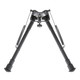 TruGlo TG8901S TacPod Fixed Bipod made of Black Aluminum with Rubber Feet, Sling Stud or Picatinny Rail Attachment, Spring Assisted Design & 6-9" Vertical Adjustment Includes Adapter