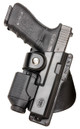 Fobus GLT19RP Active Retention Tactical OWB Black Polymer Belt Fits Glock 192332 wTactical Light or Laser Right Hand