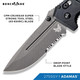Benchmade - 275SGY-1 Adamas Knife, Drop-Point Blade, Serrated Edge, Black G10 Handle