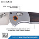 Benchmade - Mini Crooked River 15085-2 EDC Manual Open Hunting Knife Made in USA, Clip-Point Blade, Plain Edge, Satin Finish, Wood Handle, Dark Brown