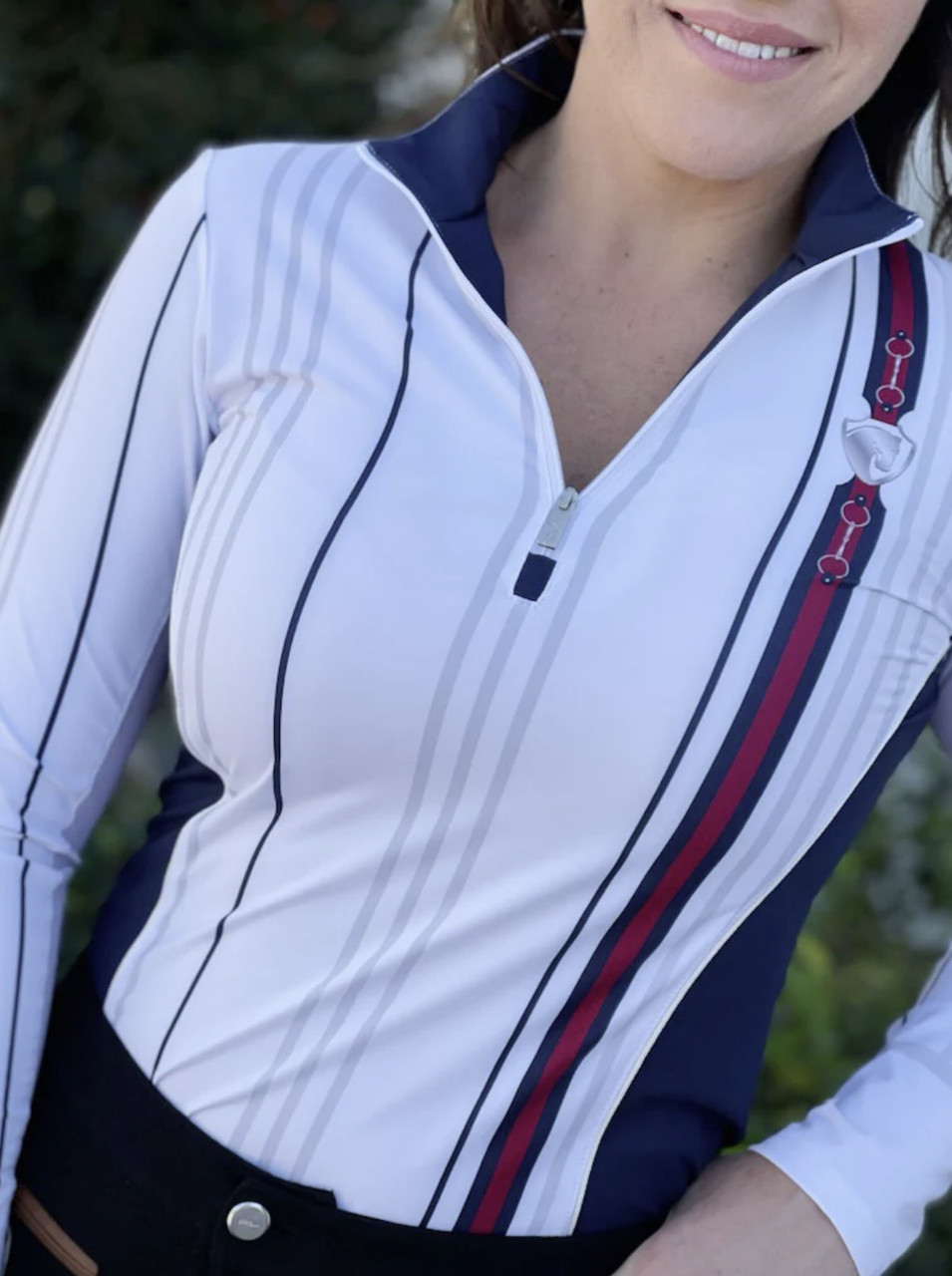 Red white and discount blue quarter zip