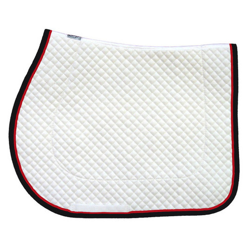 Wilker's Schooling Show Saddle Pad - White/Red/Black