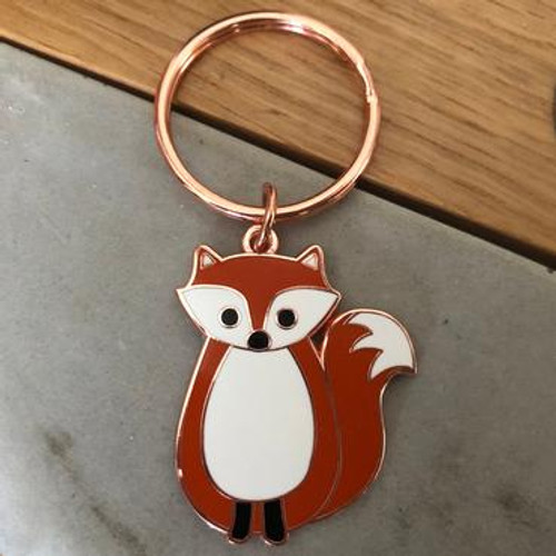 Fox Enamel Key Chain