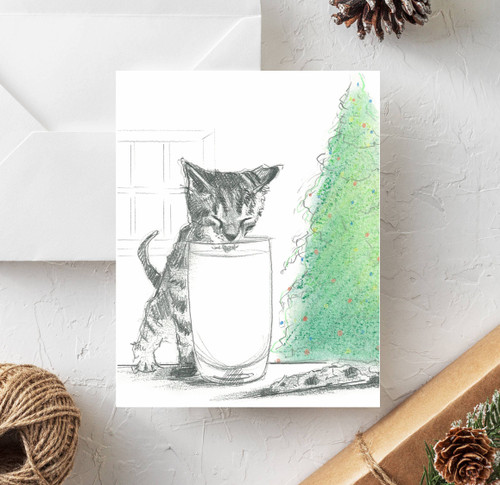 Milk Kitten Holiday Greeting Cards - Box of 10