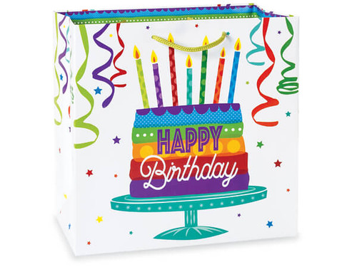 Happy Birthday Gloss Gift Bags, 12x5x12"