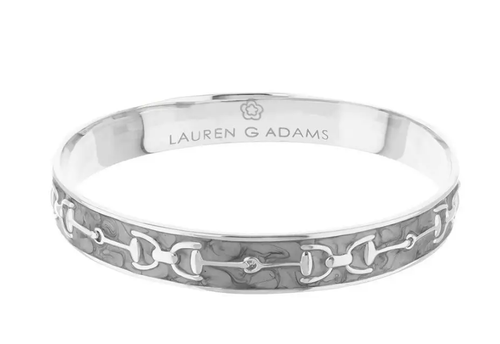 Equestrian Bit Bangle - Grey - 7" Circumference