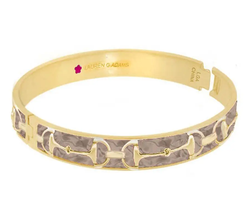 Equestrian Bit Bangle - Taupe