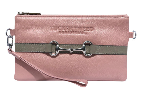 Tucker Tweed Wellington Wristlet - Rose/Grey