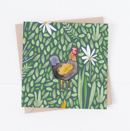 Chicken Greeting Card - Blank Inside