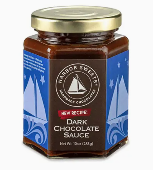 Harbor Sweets Dark Chocolate- Ice Cream Sauce 10 oz. Jar