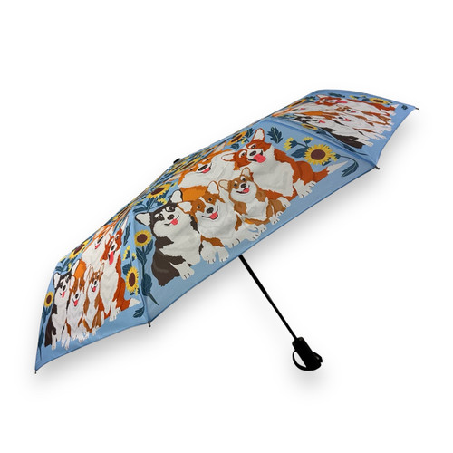 Corgi and Sunflowers Umbrella