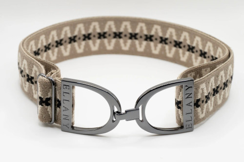 Ellany Harlow - 1.5" Gun Metal Stirrup Elastic Belt