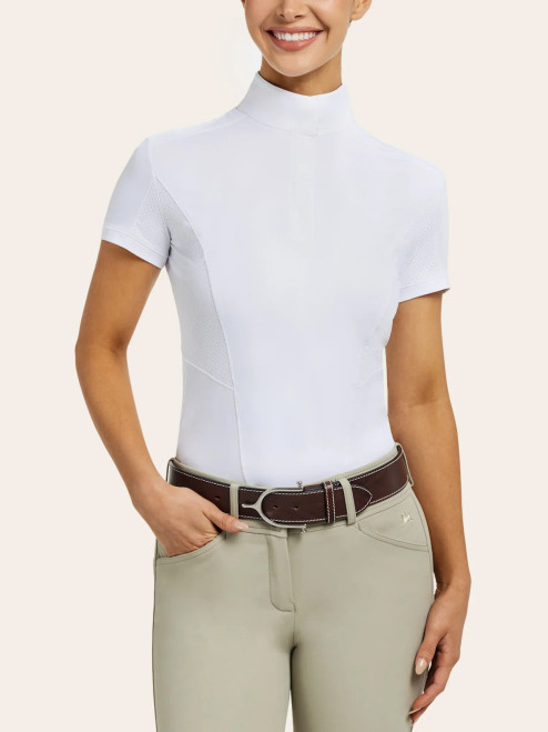 R.J. Classics Ladies Brynn Short Sleeve Show Shirt - Coffee Talk