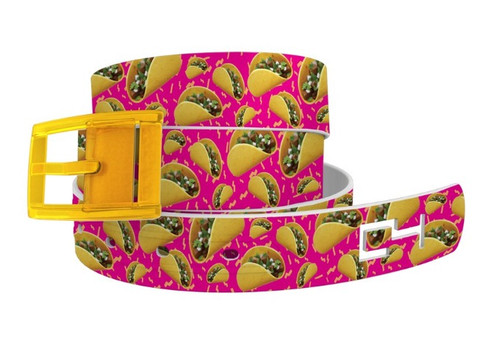 C4 Classic Belt - Pink Tacos with Yellow Buckle