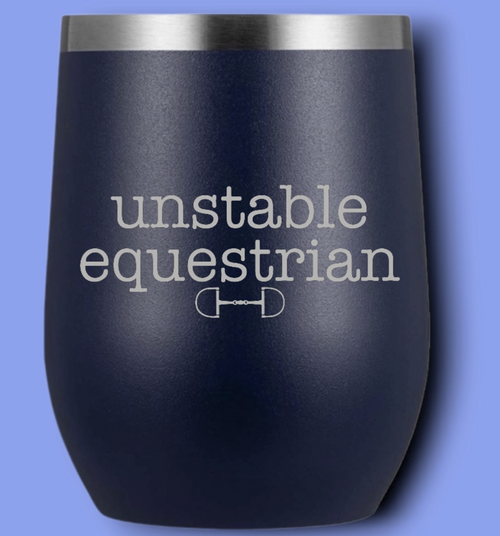 Unstable Equestrian Steel Wine Tumbler - Navy