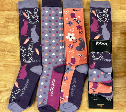 Toggi Ladies Bamboo Blend Riding Socks - Pack of 3 Pair - Purple Easter/Spring