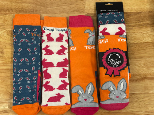 Toggi Kids Bamboo Blend Riding Socks - Pack of 3 Pair - Melon Easter/Spring