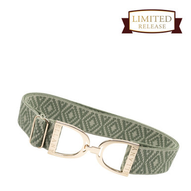 Ellany Sage Ornata - 1.5" Gold Stirrup Elastic Belt