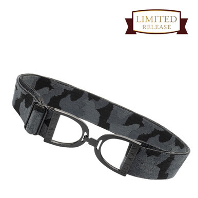 Ellany Black Camo - 1.5" Silver Stirrup Elastic Belt