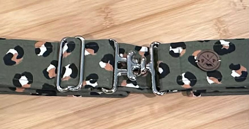 Adult Belt - Olive Cheetah - 1.5" Wide