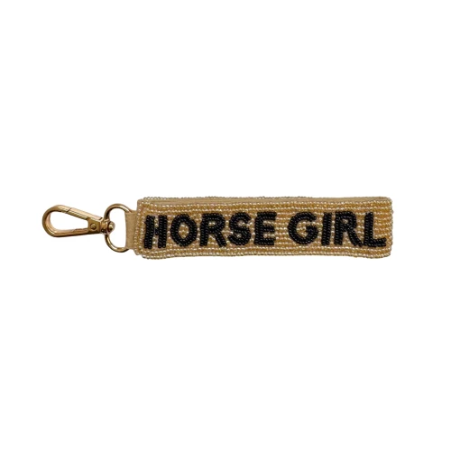 Tucker Tweed Beaded Bag Charm/Keychain - Horse Girl