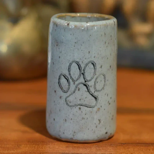 Mud & Maker Handcrafted Ceramic Tiny Tumbler - Paw Print