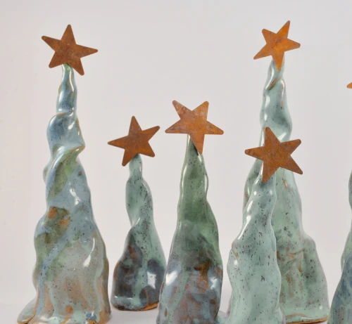 Mud & Maker Handcrafted Ceramic Holiday Trees - Large
