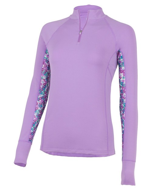 Ashley Long Sleeve Vented/Mesh Sun Shirt - Hyacinth