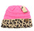 CC Beanie Tail Leopard Print - Hot Pink