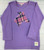 Girl's Long Sleeve  Tee - Lavender with Plaid Horse