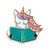 Reading Unicorn Enamel Pin