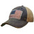 American Flag Distressed Trucker Cap in Navy Blue