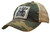 I Sleep Around Distressed Trucker Cap in Camo